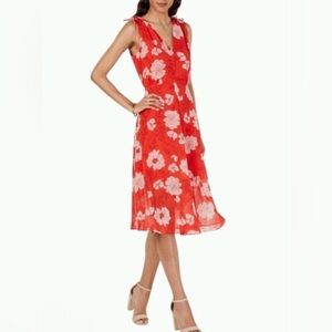 🖤 Vince Camuto Floral Midi Dress